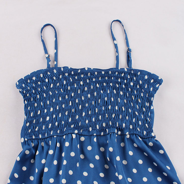 Vintage Polka Dots Dress, Fashion Polka Dots Summer Dress, High Waist A-line Swing Dress, Retro Dresses for Women 1960, Vintage Dresses 1950