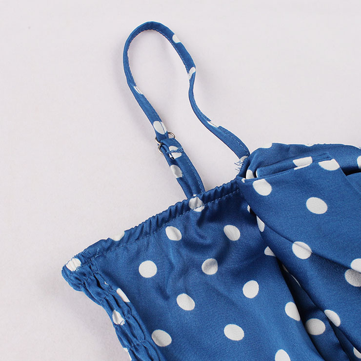 Vintage Polka Dots Dress, Fashion Polka Dots Summer Dress, High Waist A-line Swing Dress, Retro Dresses for Women 1960, Vintage Dresses 1950