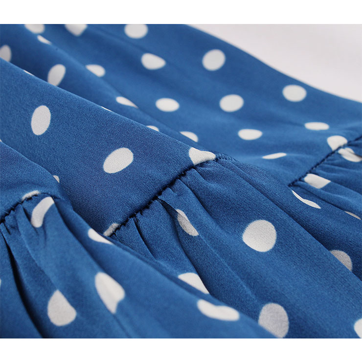 Vintage Polka Dots Dress, Fashion Polka Dots Summer Dress, High Waist A-line Swing Dress, Retro Dresses for Women 1960, Vintage Dresses 1950