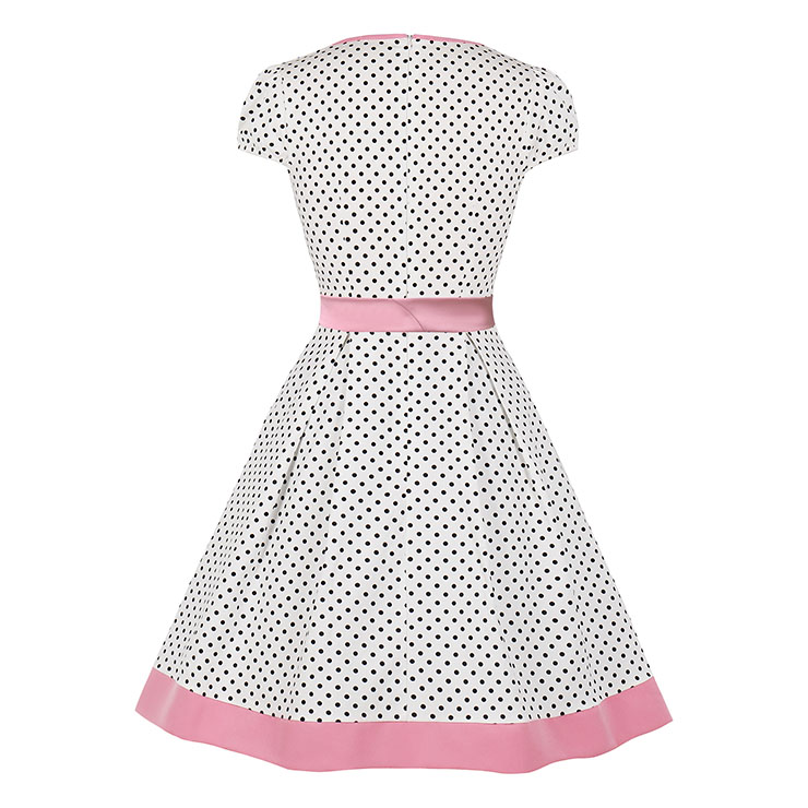 Cute Polka Dots Swing Dress, Retro Dresses for Women 1960, Vintage Dresses 1950