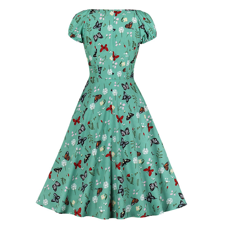 French Maiden Dresses, Cute Summer Swing Dress, Retro Dresses for Women 1960, Vintage Dresses 1950