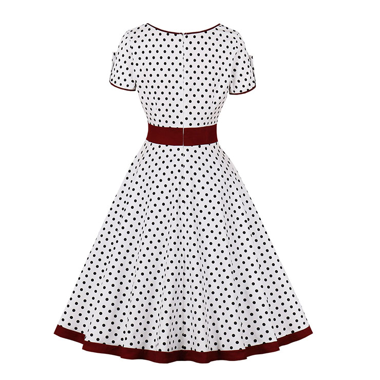 Vintage Lovely Dresses, Print Summer Swing Dress, Retro Dresses for Women 1960, Vintage Dresses 1950