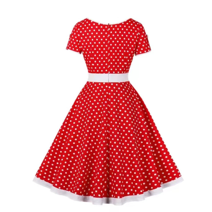 Vintage Lovely Dresses, Print Summer Swing Dress, Retro Dresses for Women 1960, Vintage Dresses 1950