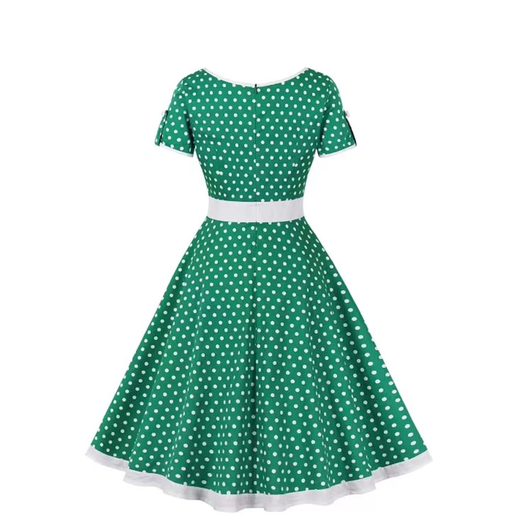 Vintage Lovely Dresses, Print Summer Swing Dress, Retro Dresses for Women 1960, Vintage Dresses 1950