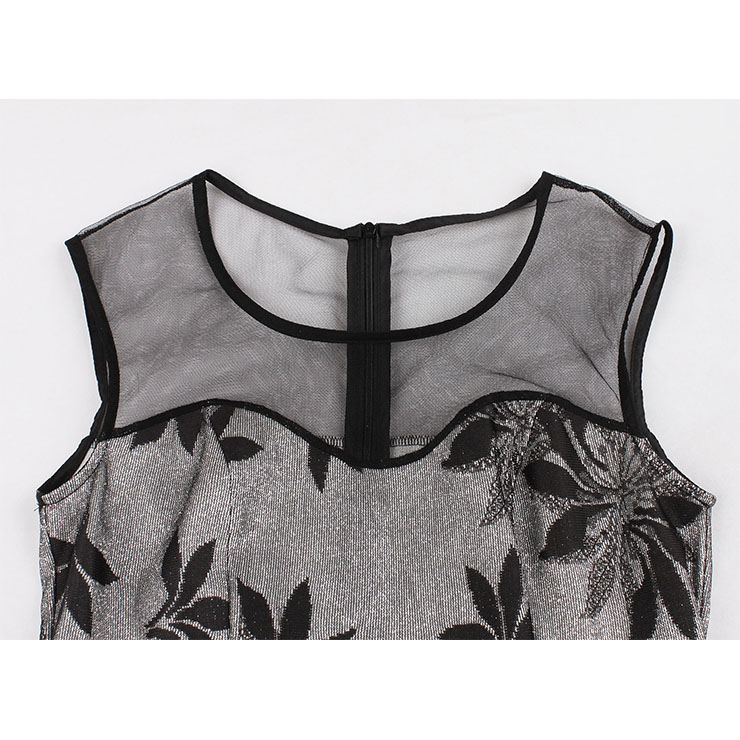 Cute Summertime Printed A-line Swing Dress, Retro Dresses for Women 1960, Vintage Dresses 1950