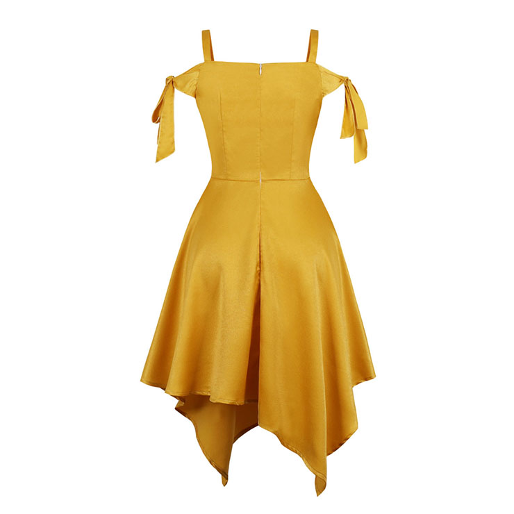 Cute Summertime Printed A-line Swing Dress, Retro Dresses for Women 1960, Vintage Dresses 1950