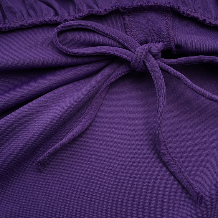Gothic Party Purple High-low Skirt, High Wiat Button Skirt for Women, Gothic Cosplay High-low Skirt, Halloween Costume Skirt, Plus Size Skirt, Vintage Gothic Pirate Costume, #N22768