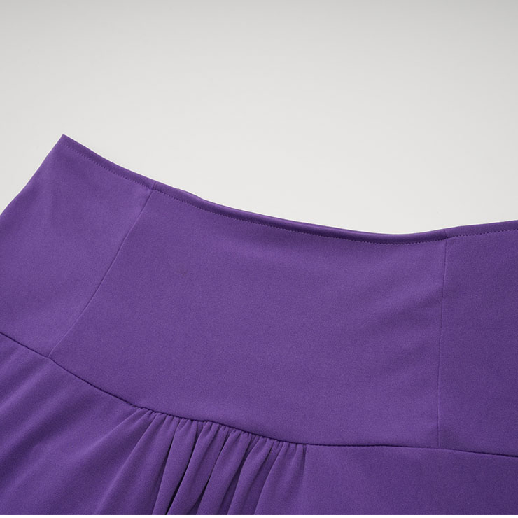 Gothic Party Purple High-low Skirt, High Wiat Button Skirt for Women, Gothic Cosplay High-low Skirt, Halloween Costume Skirt, Plus Size Skirt, Vintage Gothic Pirate Costume, #N22768