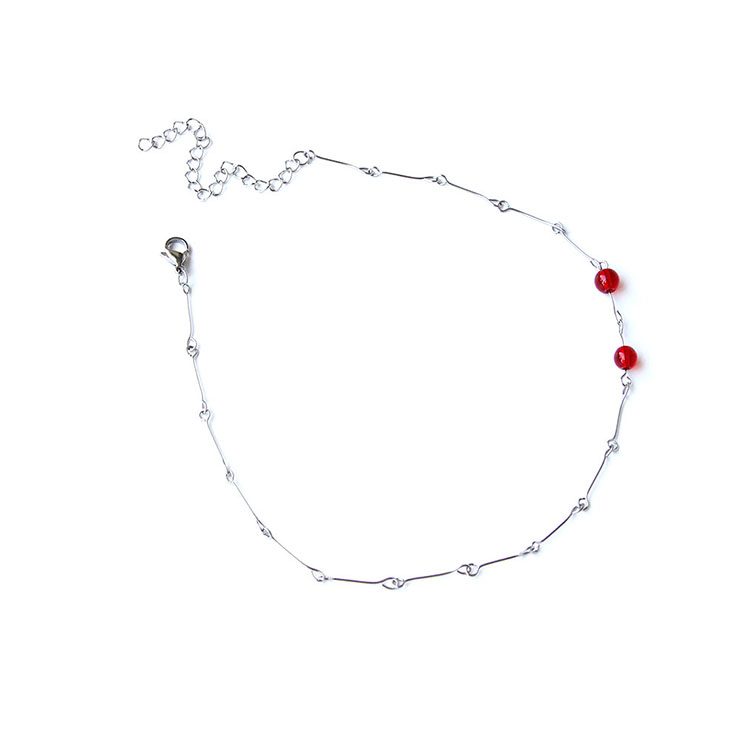 Vintage Style Alloy Necklace, New Gothic Choker Necklace, Sexy Red Beads Choker, Sexy Ruby Necklace, Cheap Floral Lace Chocker, Victorian Necklace for Women, Gothic Accessory, Sexy Lace Ornament, #J19699