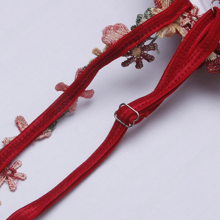 red satin shapewear, vintage corset, floral lace appliqué, adjustable straps, romantic lingerie, Valentine‘s Day gift, wedding shapewear, elegant shapewear, silky elastic fabric, feminine silhouette #N237824