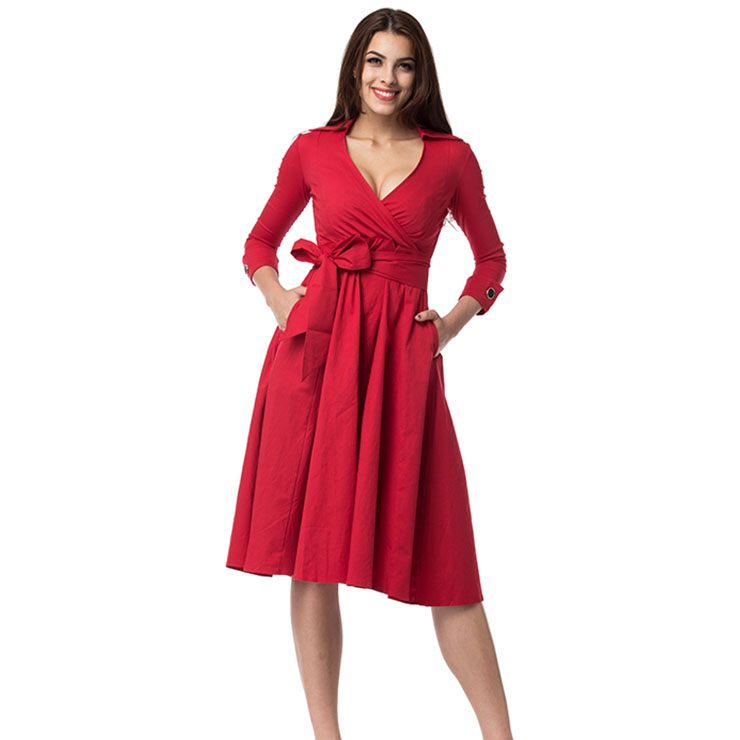 Retro Dresses for Women 1960, Vintage Cocktail Party Dress, Fashion Casual Office Lady Dress, Retro Party Dresses for Women 1960, Vintage Dresses 1950