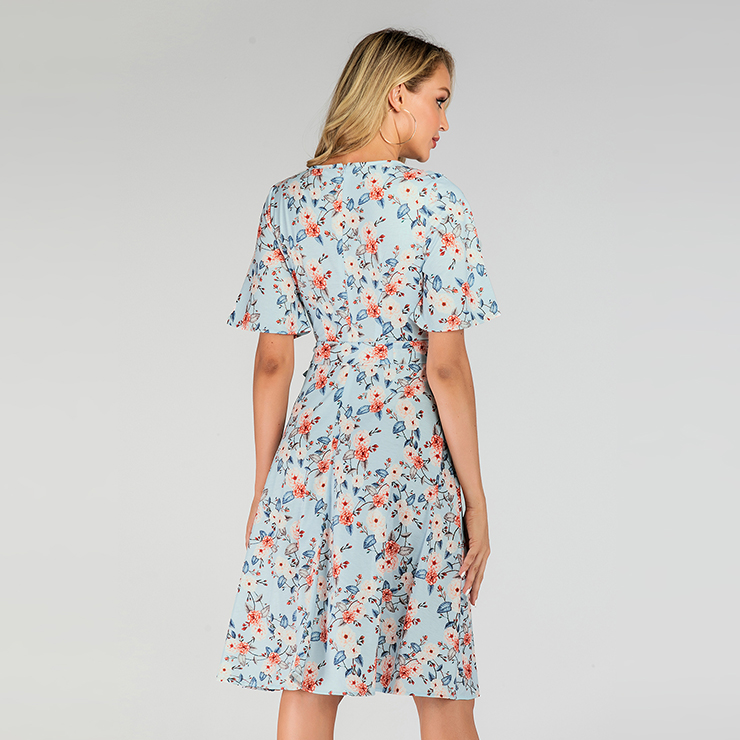 Cute Summer Swing Dress, Retro OL Dresses for Women 1960, Vintage Floral Printed Dresses 1950