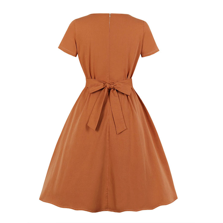 Cute Summer Swing Dress, Retro Dresses for Women 1960, Vintage Dresses 1950