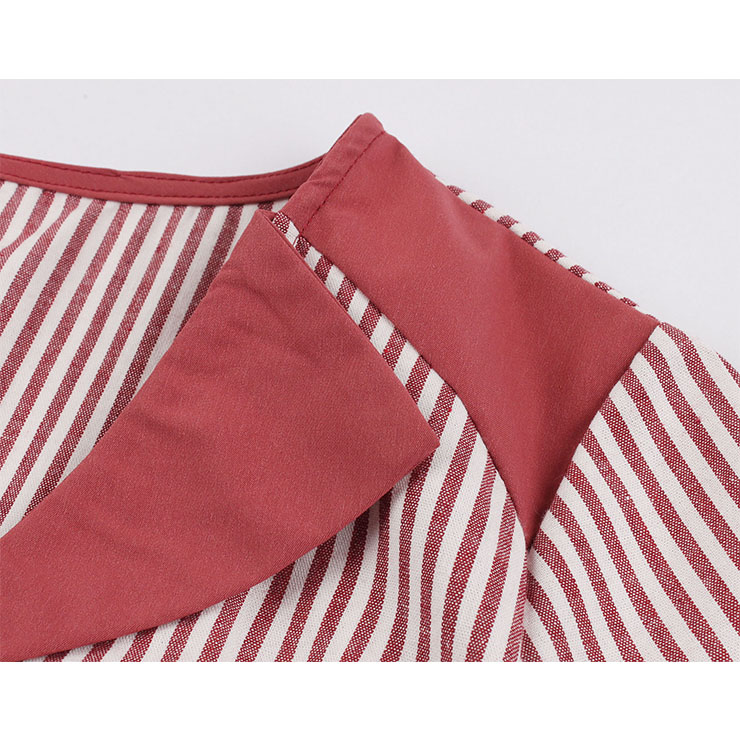 Cute Summer Swing Dress, Retro Pinstripe Dresses for Women 1960, Vintage Dresses 1950