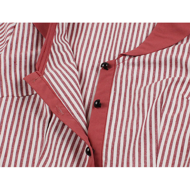 Cute Summer Swing Dress, Retro Pinstripe Dresses for Women 1960, Vintage Dresses 1950