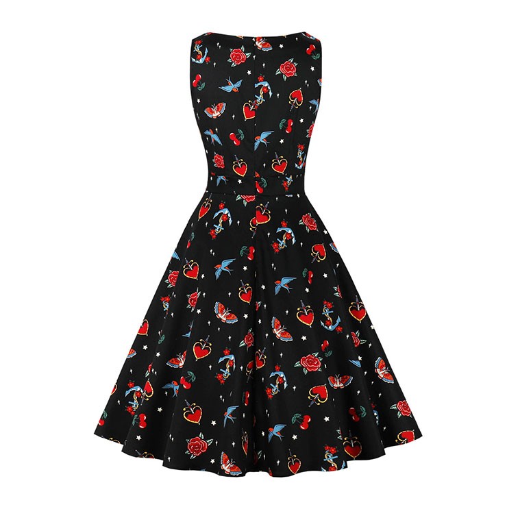 Cute Summer Swing Dress, Retro Dresses for Women 1960, Vintage Dresses 1950