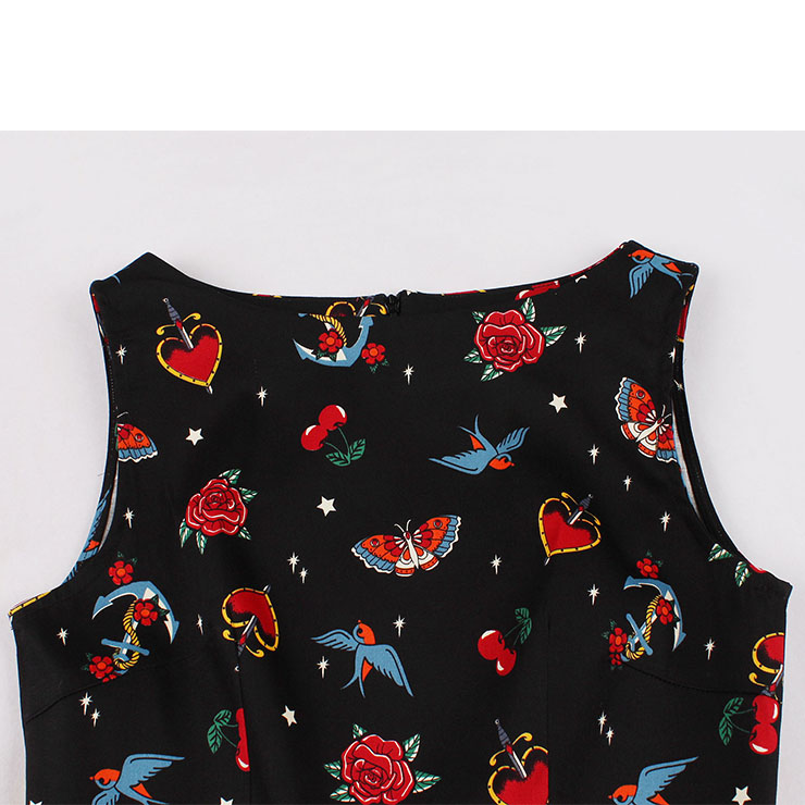 Cute Summer Swing Dress, Retro Dresses for Women 1960, Vintage Dresses 1950