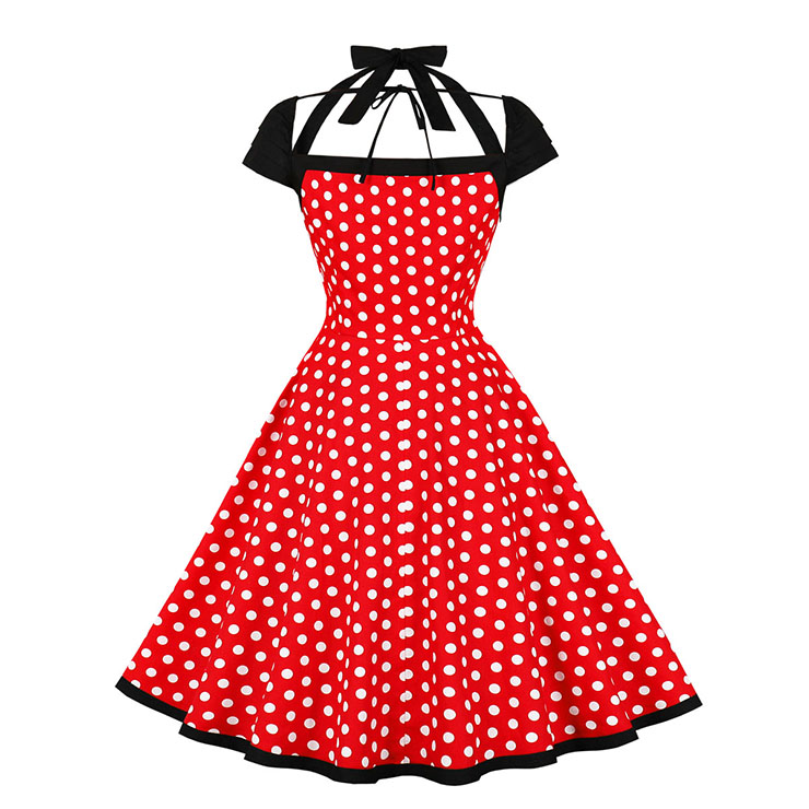 French Maiden Dresses, Cute Summer Swing Dress, Retro Dresses for Women 1960, Vintage Dresses 1950