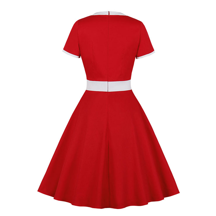 Retro Dresses for Women 1960, Vintage Cocktail Party Dress, Fashion Casual Office Lady Dress, Retro Party Dresses for Women 1960, Vintage Dresses 1950