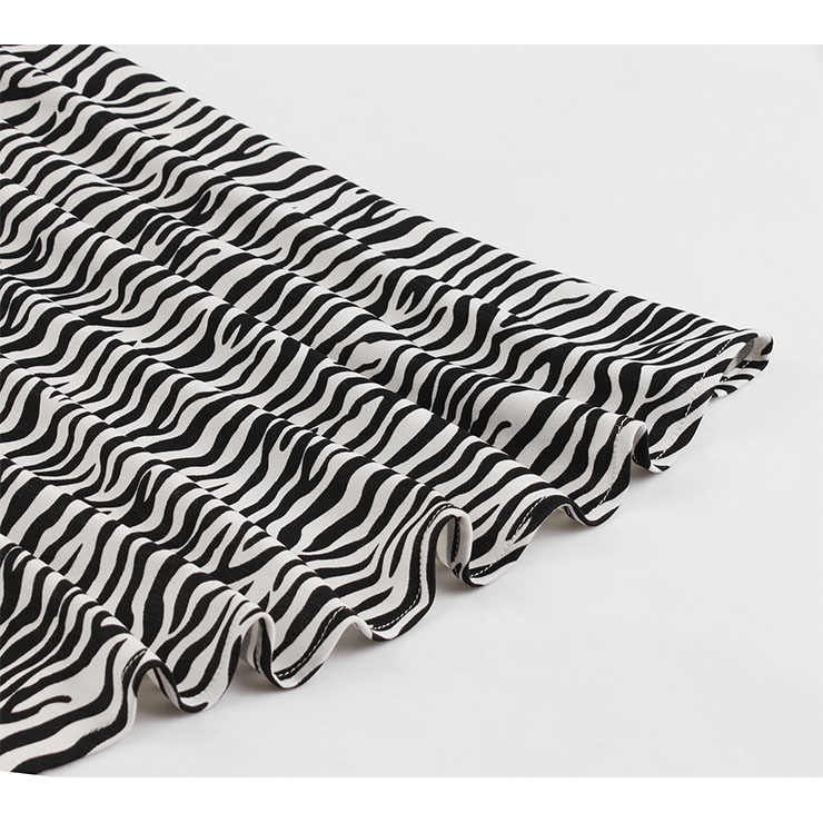 Elegant Swing Dress, Retro Zebra Print Dresses for Women 1960, Vintage Dresses 1950