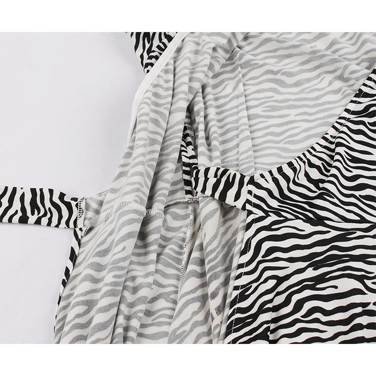 Elegant Swing Dress, Retro Zebra Print Dresses for Women 1960, Vintage Dresses 1950