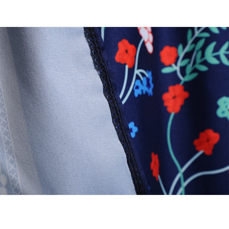 Fashion Flower Print Dresses for Women, Sexy Dresses for Women Cocktail Party, Vintage High Waist Dress, Flower Patterns Dress, Long Sleeves Swing Daily Dress, Vintage Floral Print Swing Dress, Long Sleeves Evening Dress, #N18289