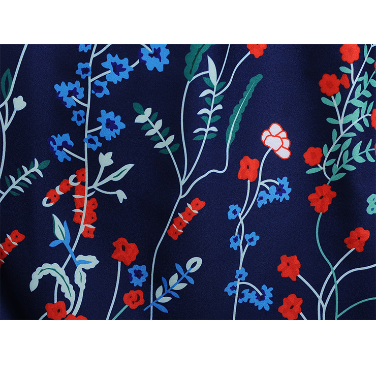 Fashion Flower Print Dresses for Women, Sexy Dresses for Women Cocktail Party, Vintage High Waist Dress, Flower Patterns Dress, Long Sleeves Swing Daily Dress, Vintage Floral Print Swing Dress, Long Sleeves Evening Dress, #N18289