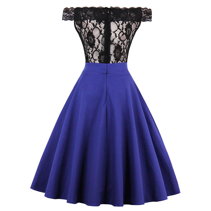 Retro Dresses for Women, Vintage Dresses, Vintage Dress for Women, Party Cocktail Dress, Cheap Party Dress, Off Shoulder Dress, #N14441