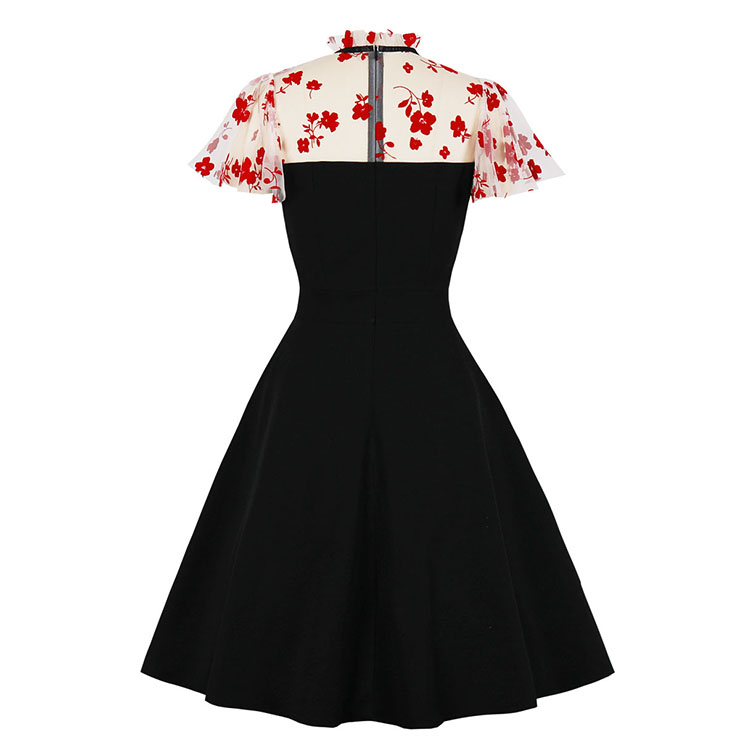 Retro Dresses for Women 1960, Vintage Cocktail Party Dress 1960,  A-line Cocktail Party Swing Dresses, Vintage Dresses 1950