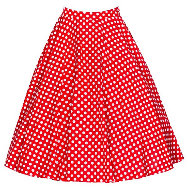 1950's Retro Polka Dot Full Circle Rockabilly Jive Swing Skirt HG11819