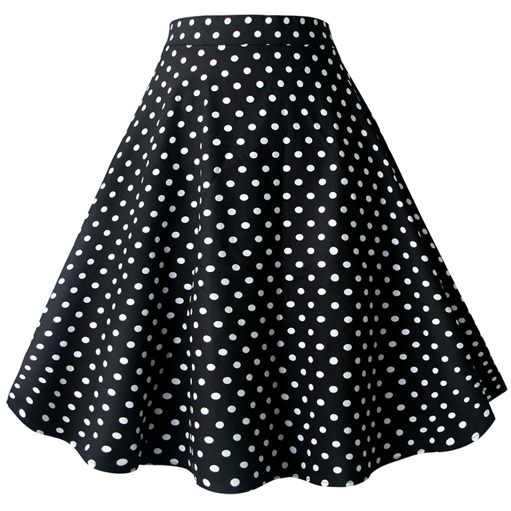 1950's Retro Polka Dot Full Circle Rockabilly Jive Swing Skirt HG11820