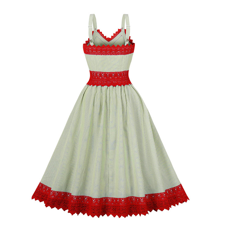 French Maiden Dresses, Floral Print Summer Swing Dress, Retro Dresses for Women 1960, Vintage Dresses 1950