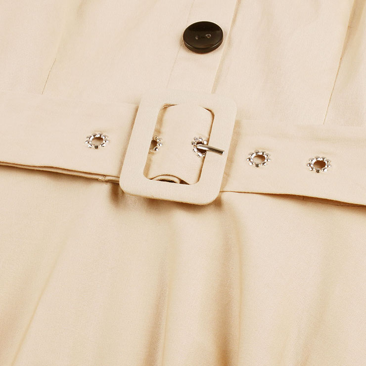 Retro Dresses for Women, Fashion Vintage Short Sleeve Dresses, Vintage Dress for Women Beige, Square Neck Pinup Vintage Dress, Cocktail Party Vintage Dress , #N17398