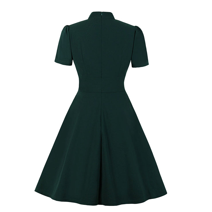 Vintage Stand Collar Dress, Fashion Casual Office Lady Dress, Sexy Party Dress, Retro Party Dresses for Women 1960, Vintage Dresses 1950