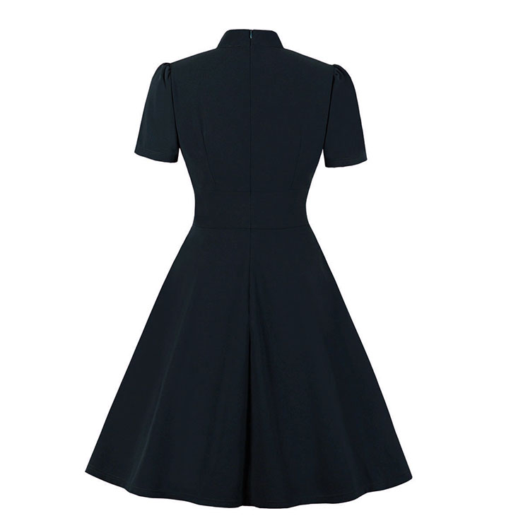 Vintage Stand Collar Dress, Fashion Casual Office Lady Dress, Sexy Party Dress, Retro Party Dresses for Women 1960, Vintage Dresses 1950