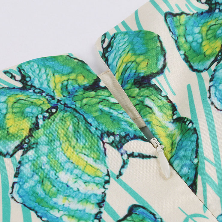 Vintage Dresses for Women, Sexy Dresses for Women Cocktail Party, Casual Vintage Butterfly Printed Dress, Strappy Swing Daily Dress, Women