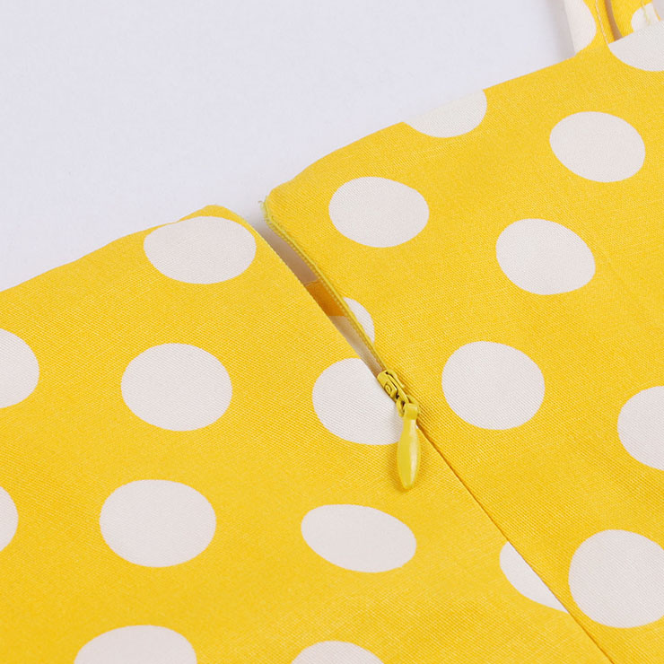 Vintage Dresses for Women, Sexy Dresses for Women Cocktail Party, Casual Vintage Polka Dot Printed Dress, Strappy Swing Daily Dress, Women