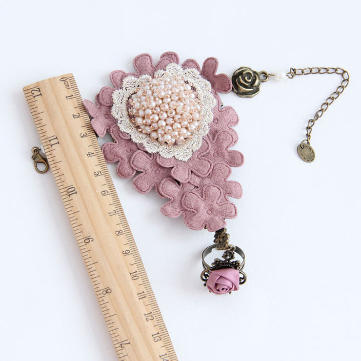 Victorian Vintage Style Bracelet, Vintage Bracelet for Women, Vintage Style Beige Embroidery Bracelet, Cheap Wristband, Victorian Style Bead Bracelet, Fashion Embroidery Bracelet with Ring, #J17922
