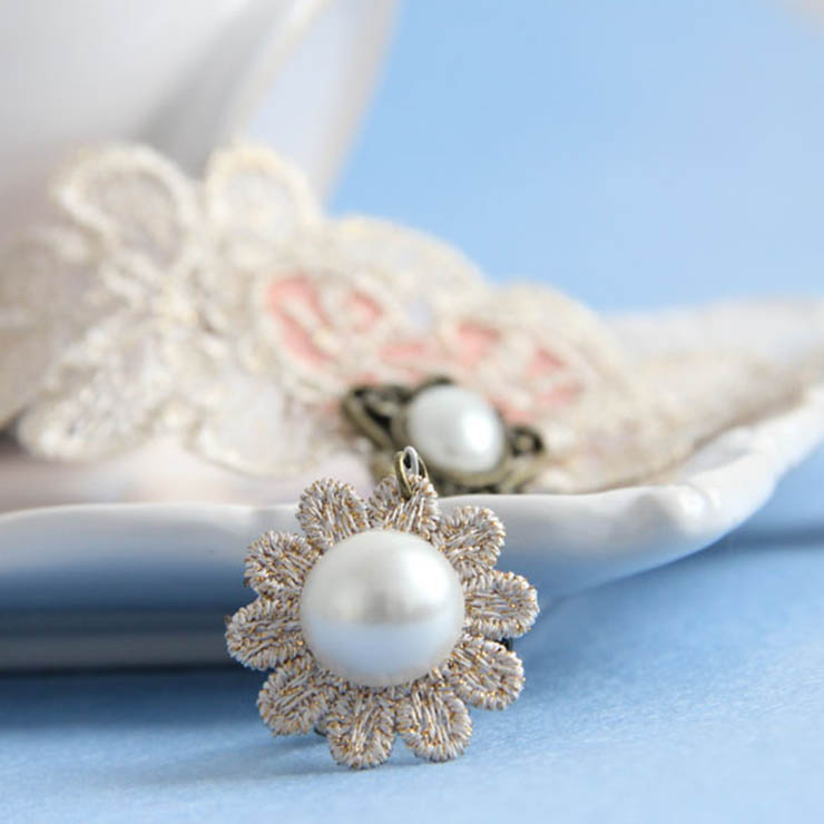 Victorian Vintage Style Bracelet, Vintage Bracelet for Women, Vintage Style Beige Embroidery Bracelet, Cheap Wristband, Victorian Style Metal Bracelet, Fashion Bride Bracelet with Ring, #J17918