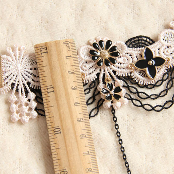 Victorian Vintage Style Bracelet, Vintage Bracelet for Women, Vintage Style White Lace Bracelet, Cheap Wristband, Victorian Flower Bracelet, Fashion Bride Bracelet with Ring, #J17841