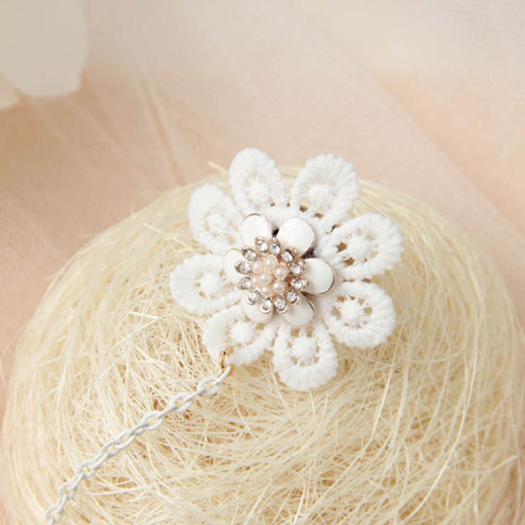 Victorian Vintage Style Bracelet, Vintage Bracelet for Women, Vintage Style White Lace Bracelet, Cheap Wristband, Victorian Bride Bracelet, Fashion Bride Bracelet with Ring, #J17816
