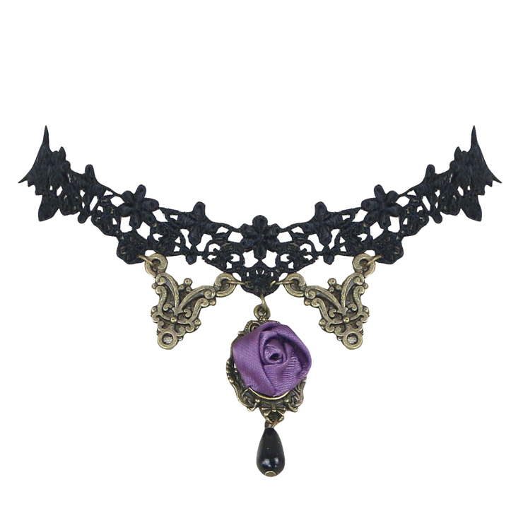 Vintage Style Necklace, New Gothic Necklace, Beaded Necklace, Lace Necklace, Cheap Punk Chocker, Victorian Necklace, #J12012