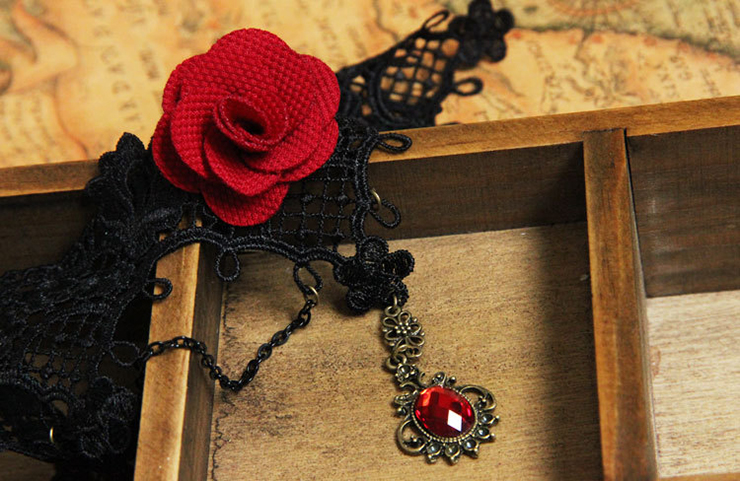 Vintage Style Necklace, New Gothic Necklace, Beaded Necklace, Lace Necklace, Cheap Punk Chocker, Victorian Necklace, #J12013