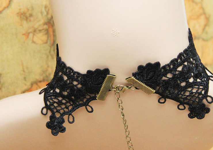 Vintage Style Necklace, New Gothic Necklace, Beaded Necklace, Lace Necklace, Cheap Punk Chocker, Victorian Necklace, #J12013