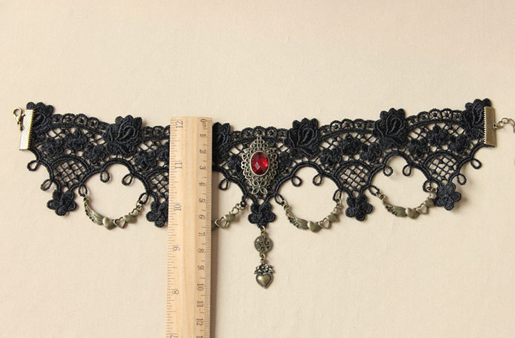 Vintage Style Necklace, New Gothic Necklace, Beaded Necklace, Lace Necklace, Cheap Punk Chocker, Victorian Necklace, #J12030