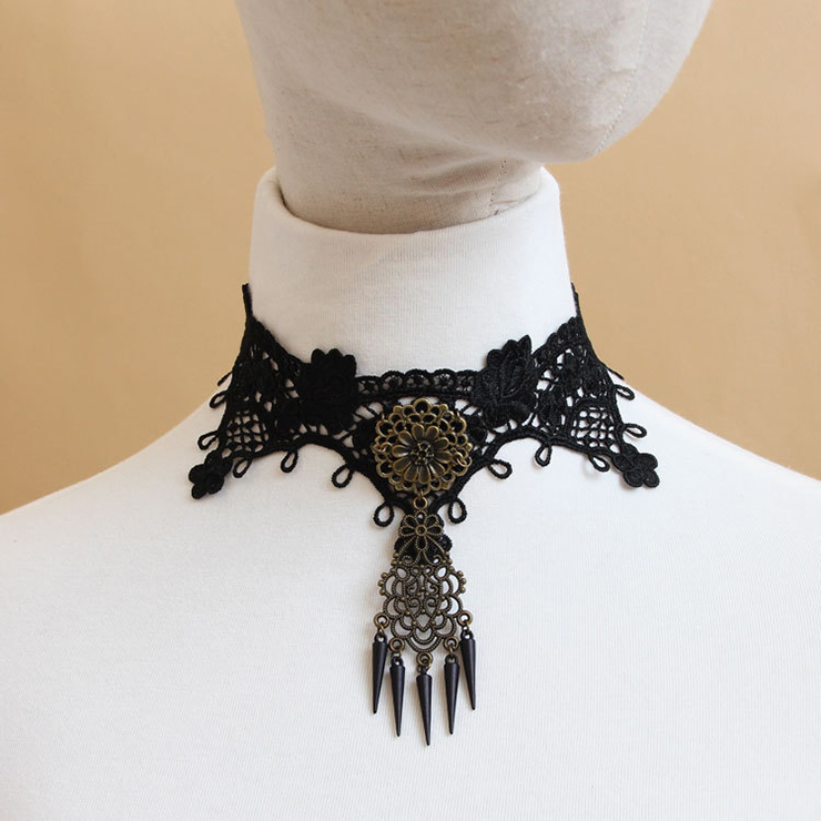 Vintage Style Necklace, New Gothic Necklace, Beaded Necklace, Lace Necklace, Cheap Punk Chocker, Victorian Necklace, #J12031