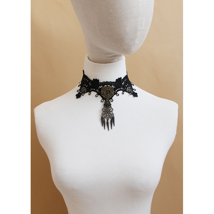 Vintage Style Necklace, New Gothic Necklace, Beaded Necklace, Lace Necklace, Cheap Punk Chocker, Victorian Necklace, #J12031