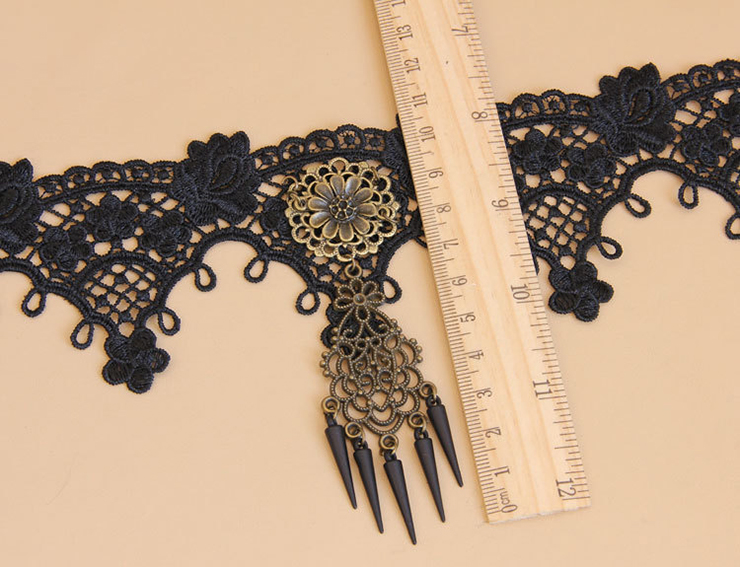 Vintage Style Necklace, New Gothic Necklace, Beaded Necklace, Lace Necklace, Cheap Punk Chocker, Victorian Necklace, #J12031
