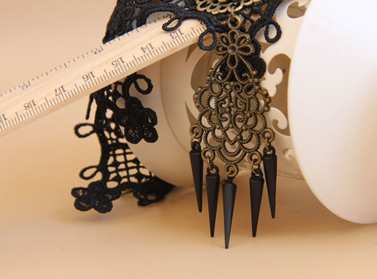 Vintage Style Necklace, New Gothic Necklace, Beaded Necklace, Lace Necklace, Cheap Punk Chocker, Victorian Necklace, #J12031