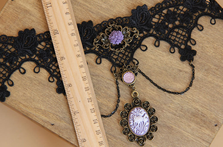 Vintage Style Necklace, New Gothic Necklace, Beaded Necklace, Lace Necklace, Cheap Punk Chocker, Victorian Necklace, #J12032
